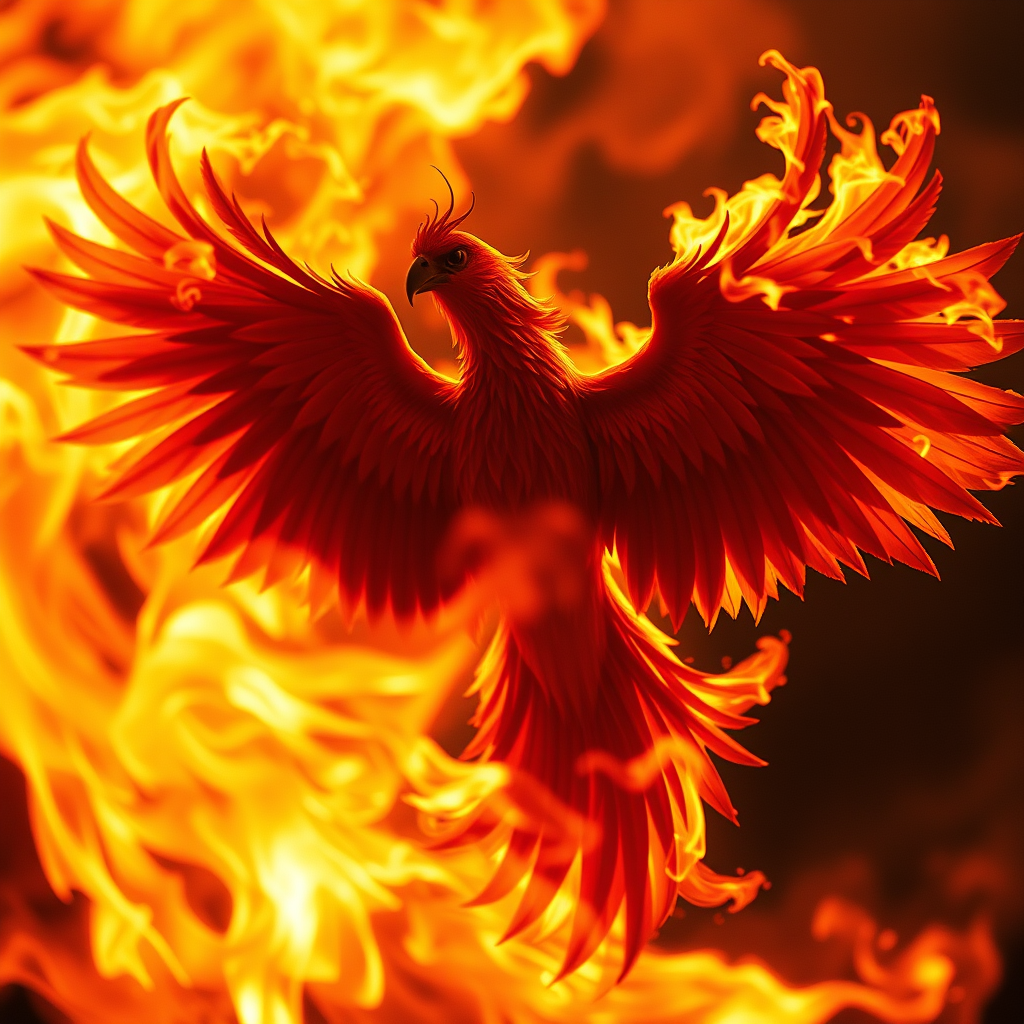 phoenix in flames